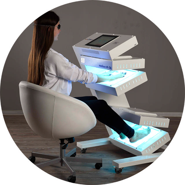 medisun® HF-216, Hand- och fod- UV ljusbehandlingsutrustning